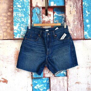 Women's Old Navy Slouchy Cut-Off Denim Dad Jean Shorts 5" Inseam SIZE 4 Tulip